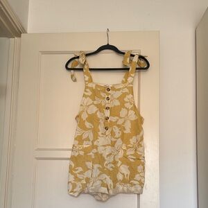 Kauai O’Neil Floral Yellow and White Romper
